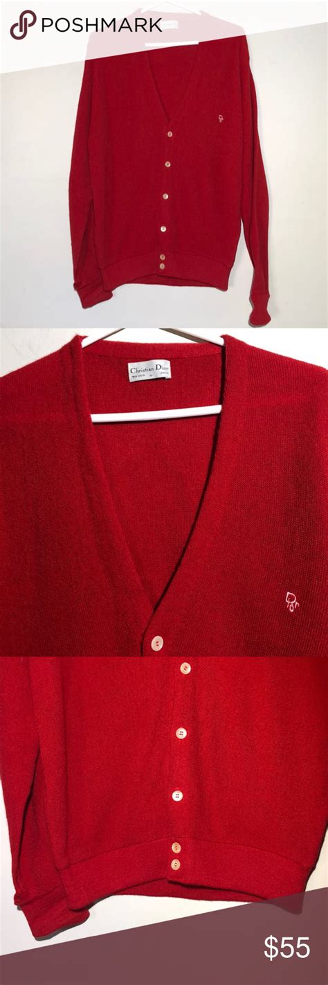 dior red cardigan|christian dior sweater for women.